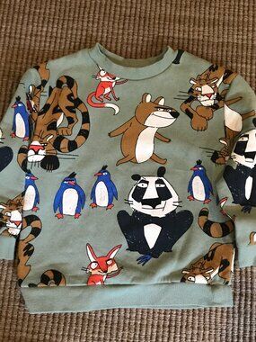 H&M Cotton Animal Print Long Sleeved Sweatshirt 3T